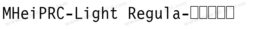 MHeiPRC-Light Regula字体转换